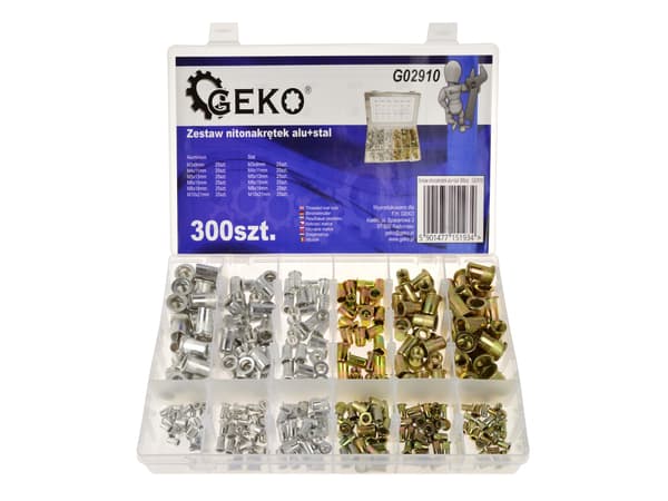 Set med aluminiumnit+stål 300 st (20)