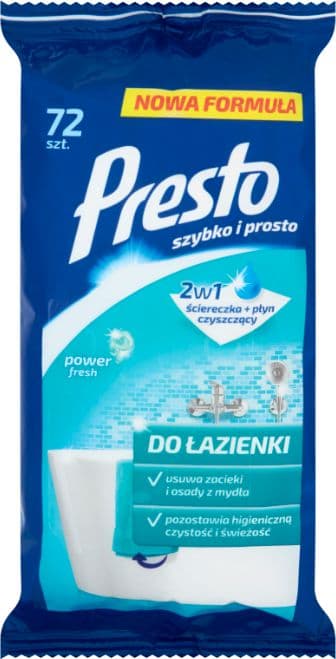 Presto Presto -pyyhkeet kylpyhuoneeseen 72 kpl/pkt