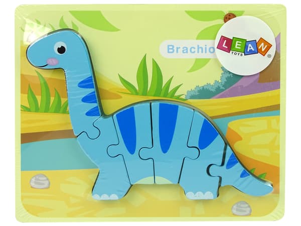 LeAntoys Træpuslespil Dinosaur Brachiosaurus Blå