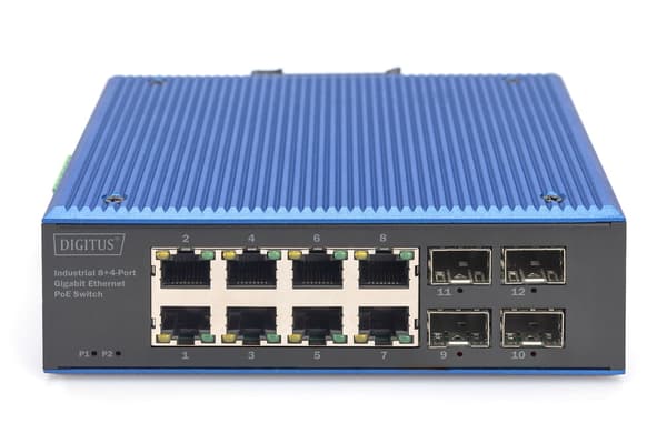 Switch Digitus Gigabit Ethernet PoE Industrial 8+4
