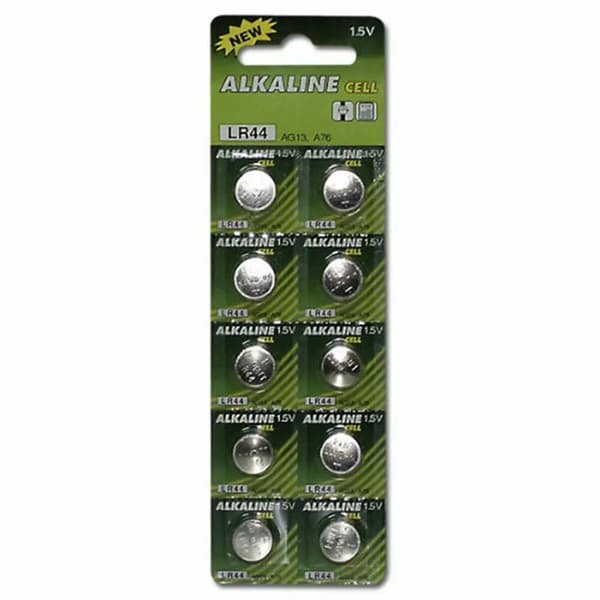 Alkalinappiparistot LR44 (10 pcs)