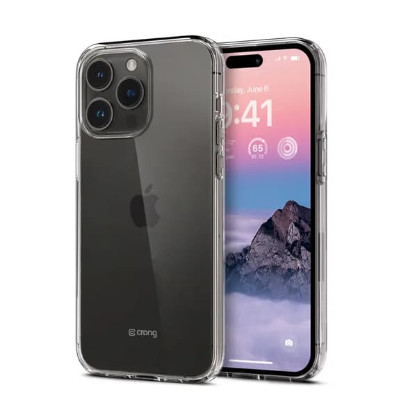 Crong Crystal Slim Cover - iPhone 14 Pro Max Fodral (Transparent)