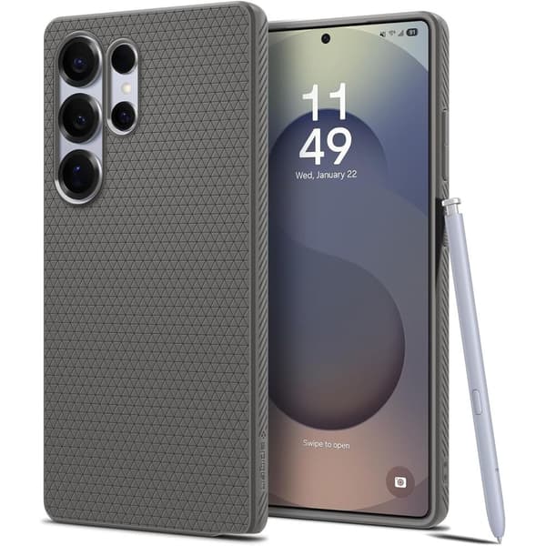Spigen Liquid Air, marmorgrå - Samsung Galaxy S25 Ultra