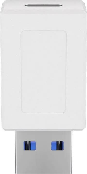 MicroConnect USB3.0 A - USB-C M-F, Vit adapter, USB-C-kontakt kan användas på båda sidor