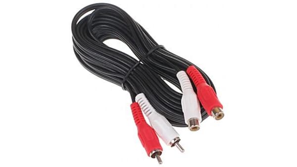 RCA-kaapeli (Cinch) x2 - RCA (Cinch) x2 3m musta (KPO2661)