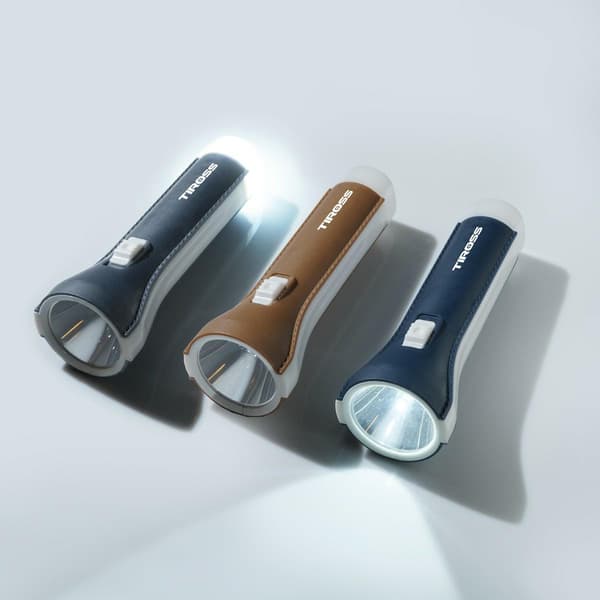 TIROSS BATTERIDRIVEN FLASHLIGHT AA 1W LED 60lm+1 LED 35lm