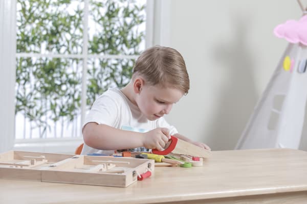 Verktygslåda i trä Liten DIY Viga Leksaker