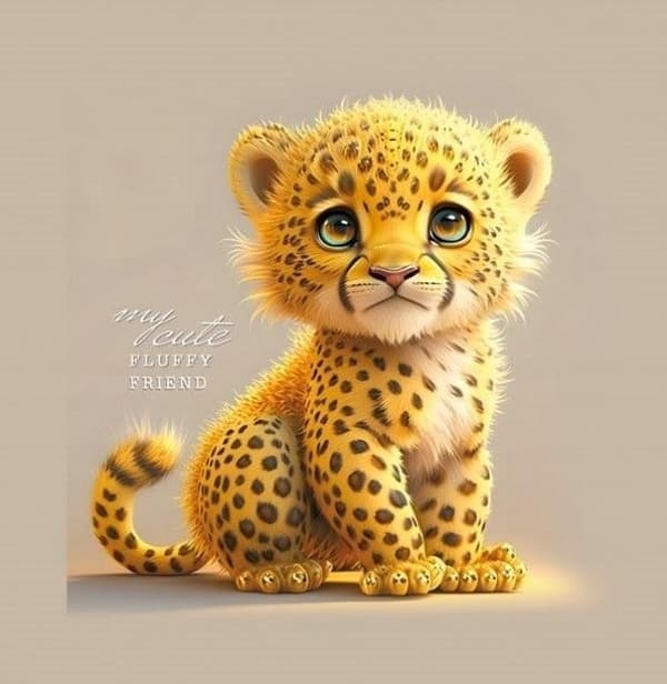 Dekorativ Notesblok 100x100/48K TW Cheetah