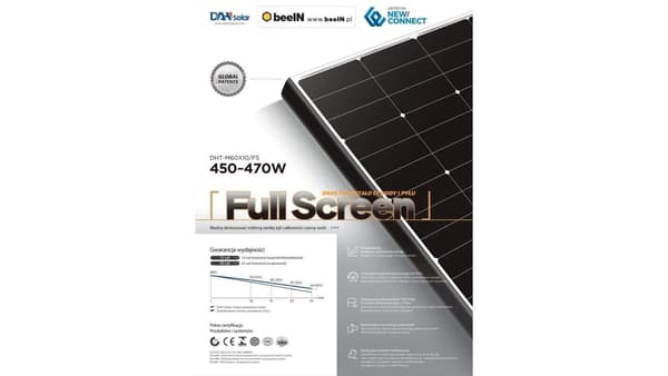 Aurinkosähkömoduuli DAH Solar DHT-M60X10/FS-450W-FULL SCREEN-BF