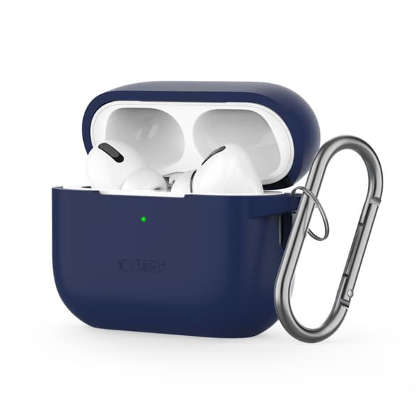 Etui Tech-Protect Silicone Hook Apple Airpods Pro 1 / 2 Marineblå