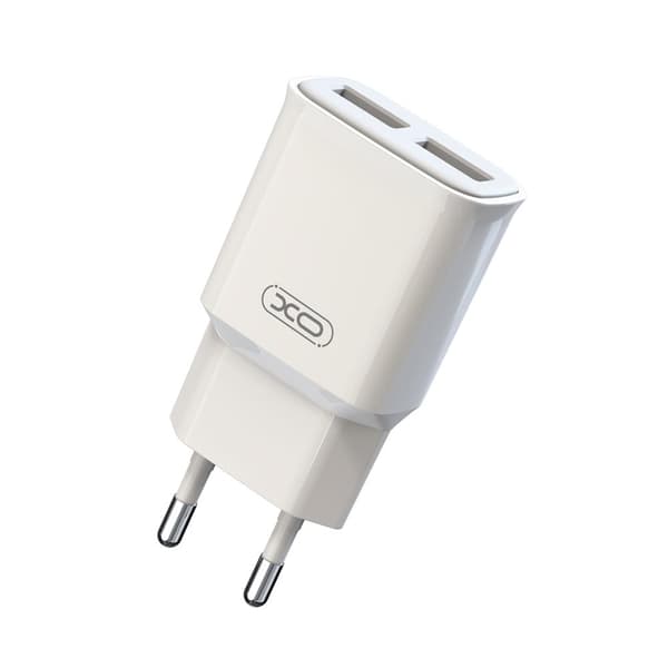 XO netværksoplader L92C 2x USB 2.4A hvid