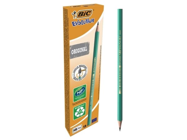 Evolution Eco blyertspenna utan suddgummi (12st) BIC