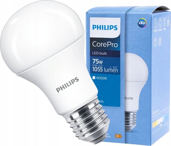 LED pære CorePro LEDBulb ND 10-75W A60 E27 840 929002306608