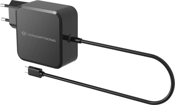 CONCEPTRONIC 1-Port 100W oplader, GaN USB-C Desk PD sort