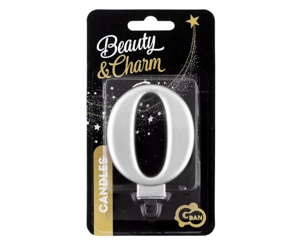 Te B&C Nummer 0 metallic silver 8 cm
