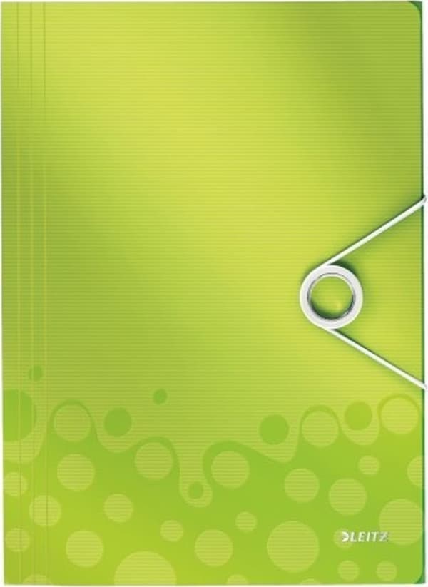 Leitz Mappe med elastik LEITZ WOW 15mm 150k A4 grøn 45990054/45990064