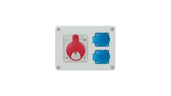 Stationär kopplingsutrustning R-BOX 190 1x16A/5P 2x250V IP44 B.1602