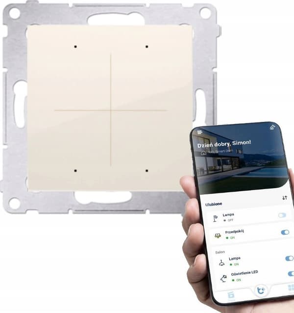 Simon 54 GO Wi-Fi batterisender 28 handlinger til andre controllere (modul) creme DENB1W.01/41