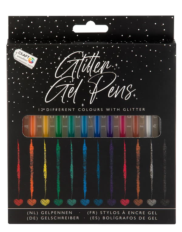 Glitter keltainen pituus 12 väriä