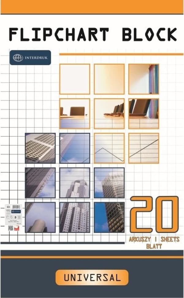 Interprint Block för blädderblock A1 rutigt 20 ark