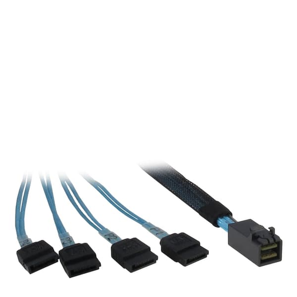 Inter-Tech SFF 8643 - SATA x4, 0.5m, sininen (88885003)