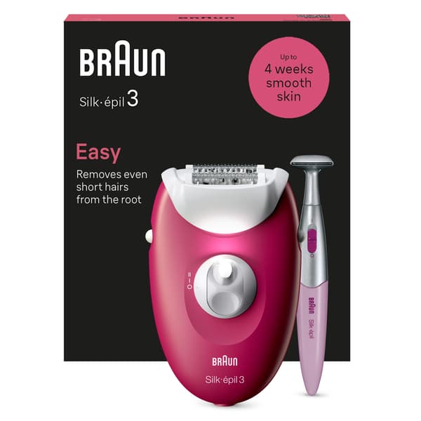 Epilator Braun Silk•épil 3 SE3-202, hvid/pink