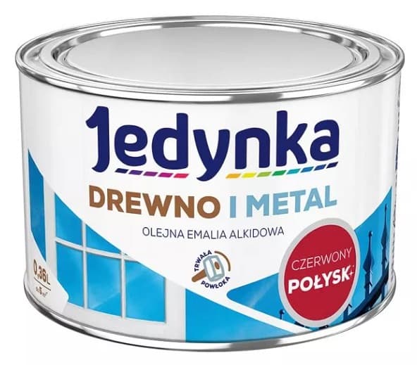 ALKYDIMAALI PUULLE JA METALLILLE PUNAINEN 0,36L