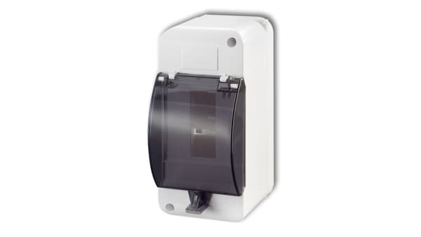 Karlik 3 modul säkringshållare med lock vit (OB-3K)