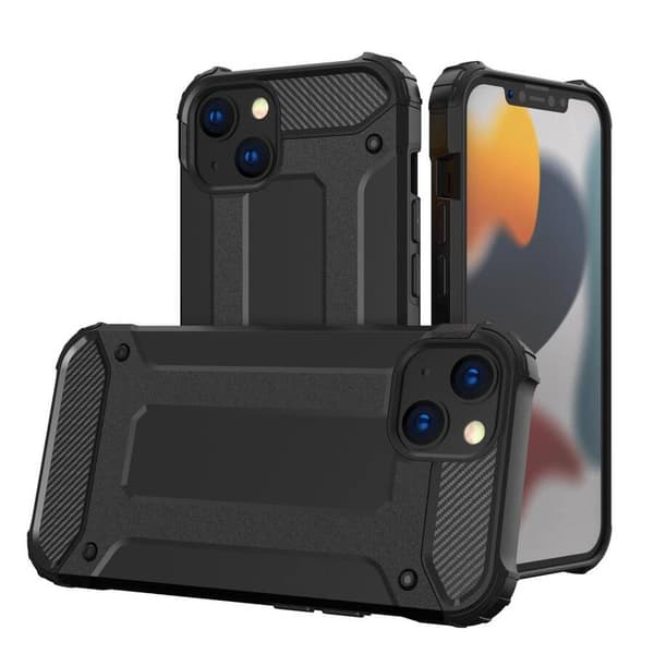 Hybrid Armor Cover iPhone 14 Plus pansret hybridcover sort