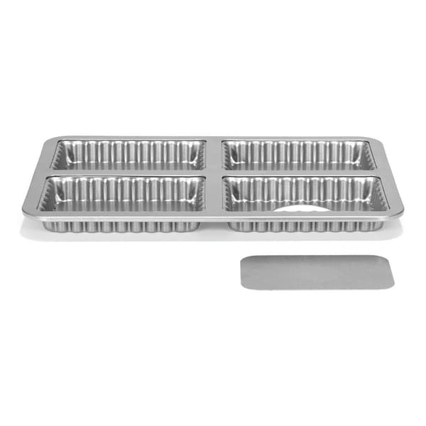 Patisse quicheform Mini med løs bund 13 x 8 cm sølvstål