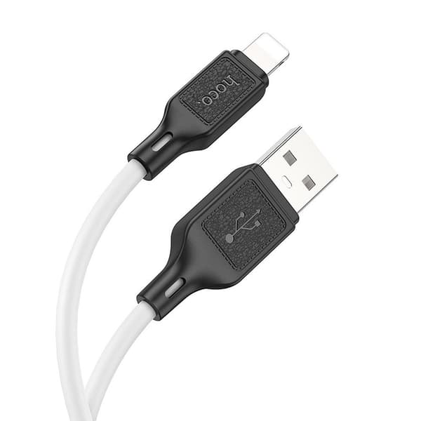 HOCO USB A till Lightning-kabel 2.4A X90 1 m vit