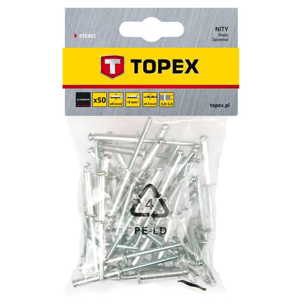Aluminiumnit 4.0 x 8 mm, 50 st