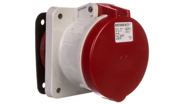 Lige tavlestik 63A 5p 6t 400V IP44 Skrueterminaler MEN1252A