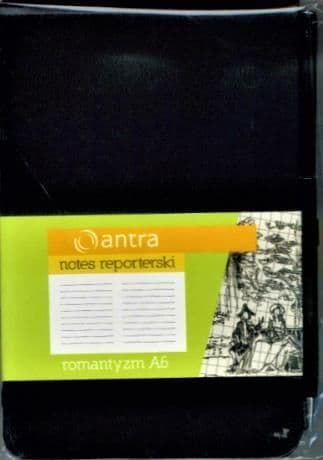 Reporterblok A6 Linje Romantik Sort ANTRA