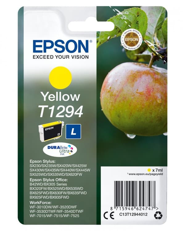Epson T1294 - L størrelse - gul - original - blækpatron