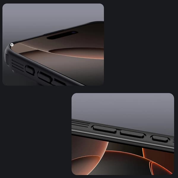Nillkin CamShield Pro Cover til iPhone 16 Pro med kameradæksel – Sort