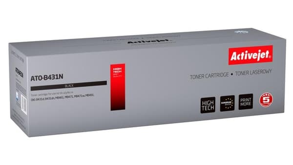 Activejet Toner ATO-B431N (erstatning OKI 44574902; Supreme; 10000 sider; sort)