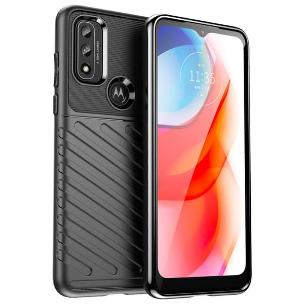 Thunder Case fleksibelt pansret etui til Motorola Moto G Play 2022 sort