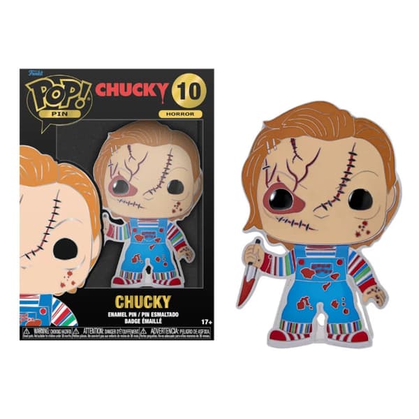 Chuky suuri emalinen POP-pinssi 10cm