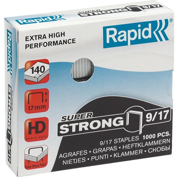Rapid Häftklammer Super Strong 1M, 1000 st 9/17 (10K280G)