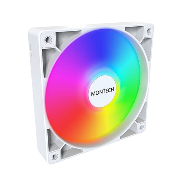 Montech GF120 PWM ARGB blæser - 120mm, hvid