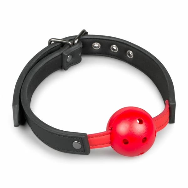Knebel-boll gag med PVC-boll - Röd