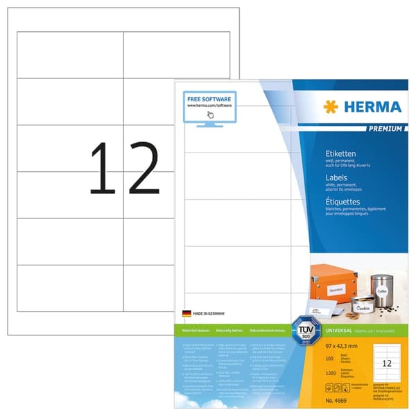HERMA Premium - laminerede etiketter -