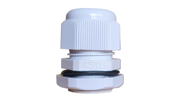 Kabelgennemføring 13-18mm IP67 Metrisk Gevind Lysegrå M25