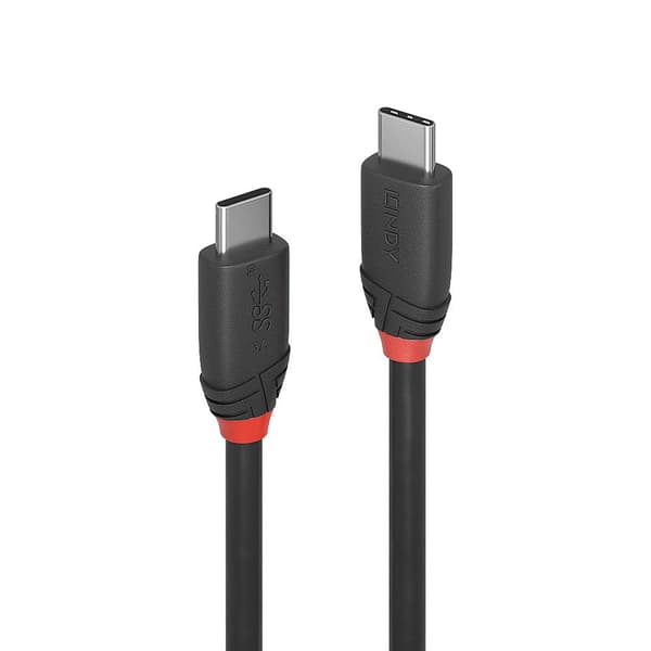 USB-C-kabel LINDY 36906 Svart 1 m