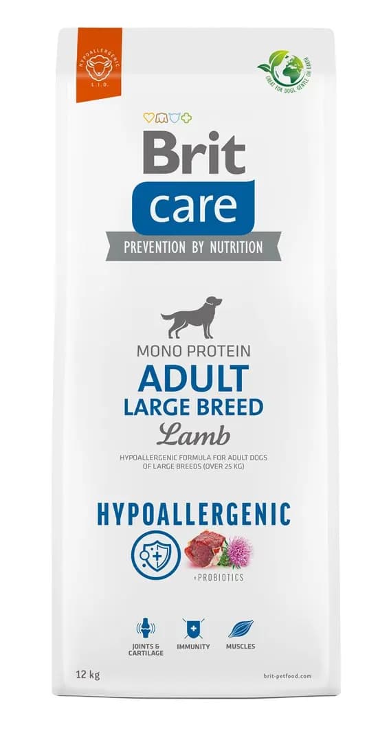 BRIT Care Hypoallergenic Adult Large Breed Lamm - Torrfoder för hund - 12 kg