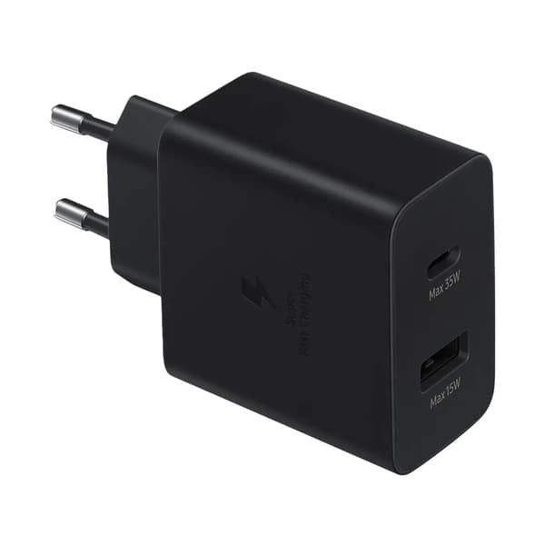 SAMSUNG DUO OPLADER USB-A+USB-C 35W SORT (EP-TA220NBEGEU)