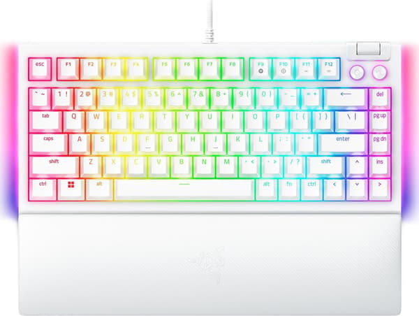 Razer BlackWidow V4 75% -näppäimistö - White Ed. - US-asettelu