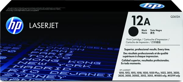 Alkuperäinen mustepatruuna HP Q2612A Musta