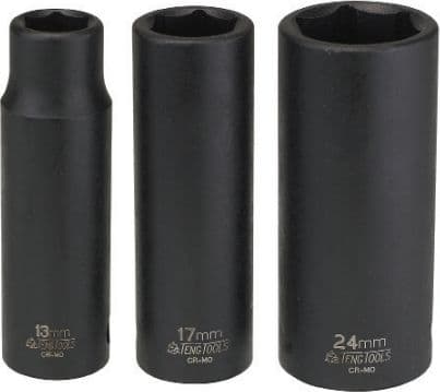 Teng Tools Iskumutterihylsy 6-kulmainen 1/2\" 17mm pitkä (132440405)